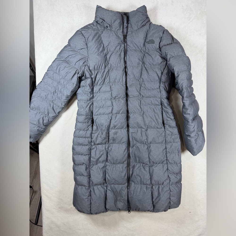 The North Face Size Large 550 Goose Down Parka Women's Charcoal Puffer Jacket